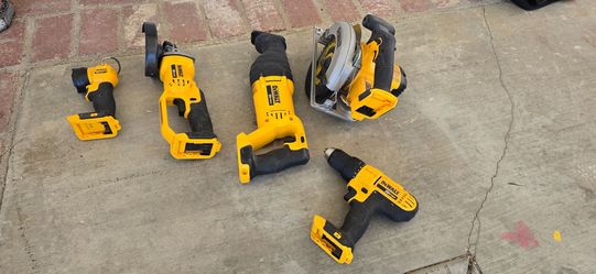 Dewalt tool set drill light sawzall circular saw and grinder