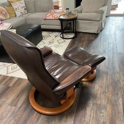 Ekrones Stressless Brown Leather Chair