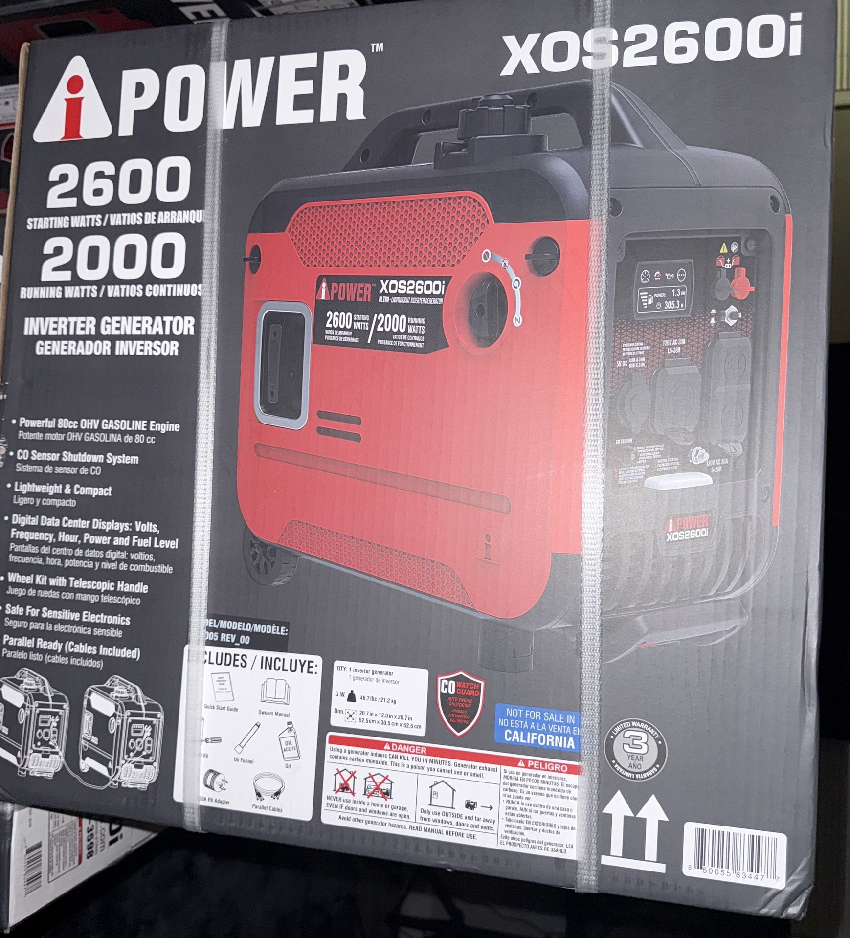 iPower Portable Generator With 80cc OHV Engine