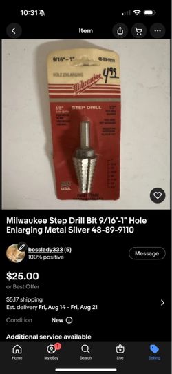 Milwaukee Step Drill Bit 9/16"-1"