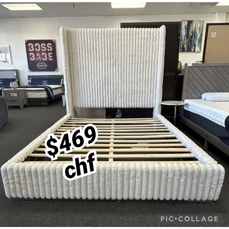 White Queen Size Bed Frame  - October Sale !