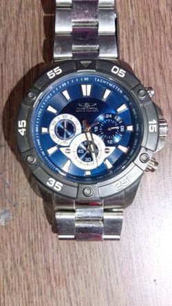 Invicta Chronograph Watch with Blue Dial