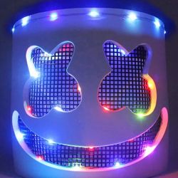 Marshmallow Light up Mask - Quick Halloween Mask - Lights Up 
