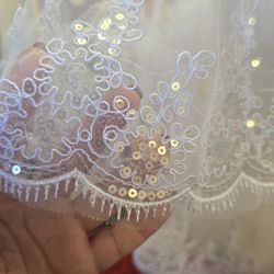 Short Wedding Veil With Blusher
