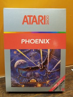 Atari 2600 Phoenix video game cartridge CIB