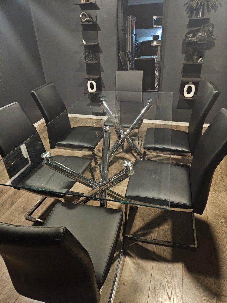 Glass Table And Chairs