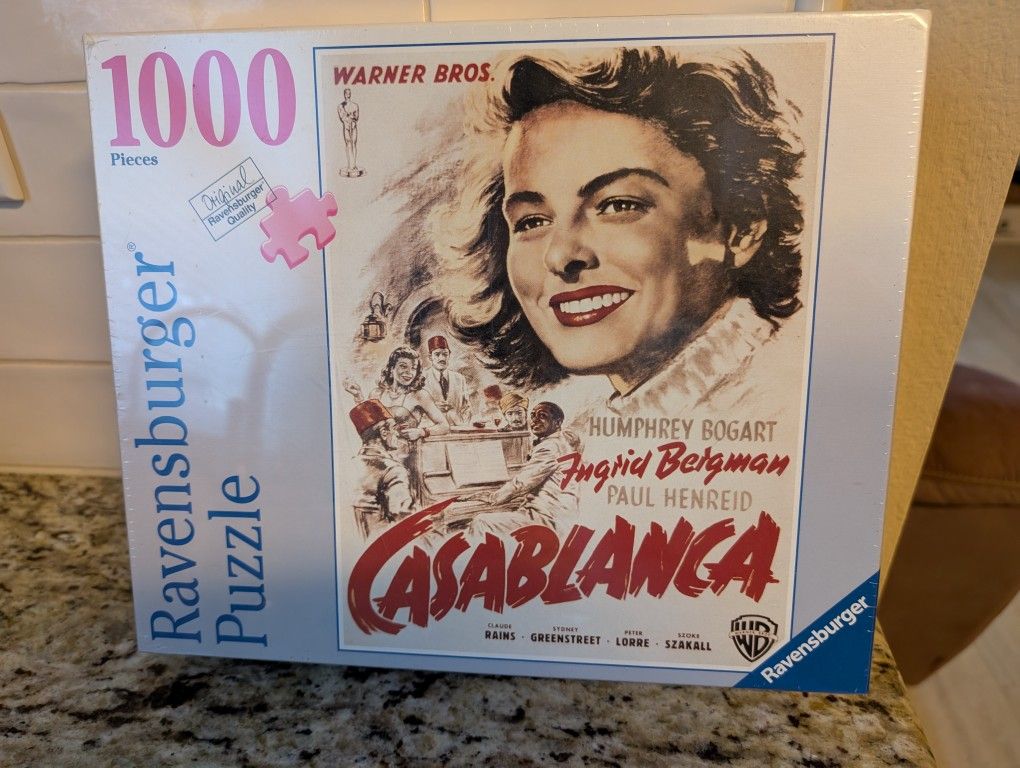 Casablanca Ingrid Bergman Puzzle Poster 1000pc Ravensburger NEW