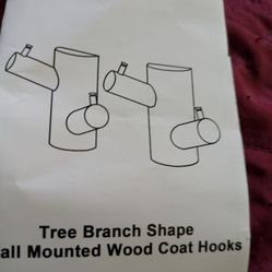 Coat. Hooks For The Back Of Door Or Wall  With Mounting Hard Ware. 