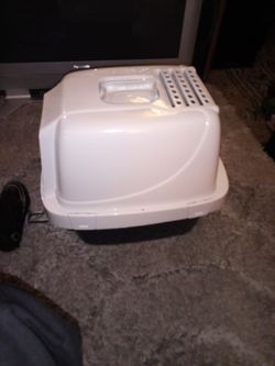 KITTEN LITTER BOX HOUSE WITH COVER AND CARRY HANDLE