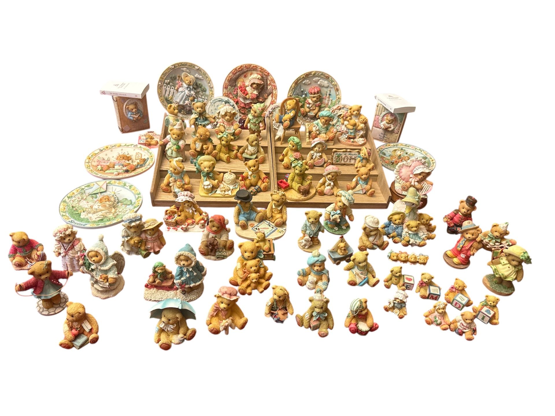 Lot of 69 Cherished Teddies Figurines & Collector Plates Vintage Enesco Collect