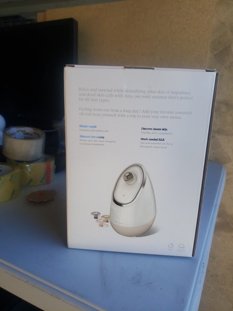 Facial Steamer Vanity Planet Aira Ionic Silver Detoxify skin VP59(contact info removed) NEW