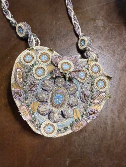 Mary Frances Designer Beaded Heart Purse – Rare Handmade Statement Bag