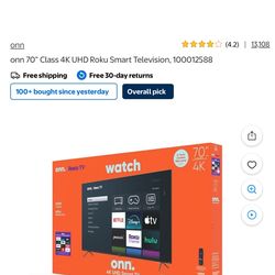 Roku 70 inch Onn Tv