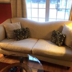 Beige Sofa With Detachable Feet