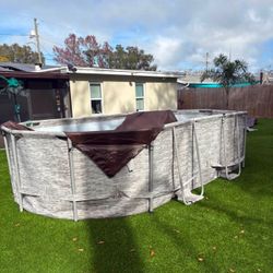 Like New Pool  16x10 And 42 Inch Deep 