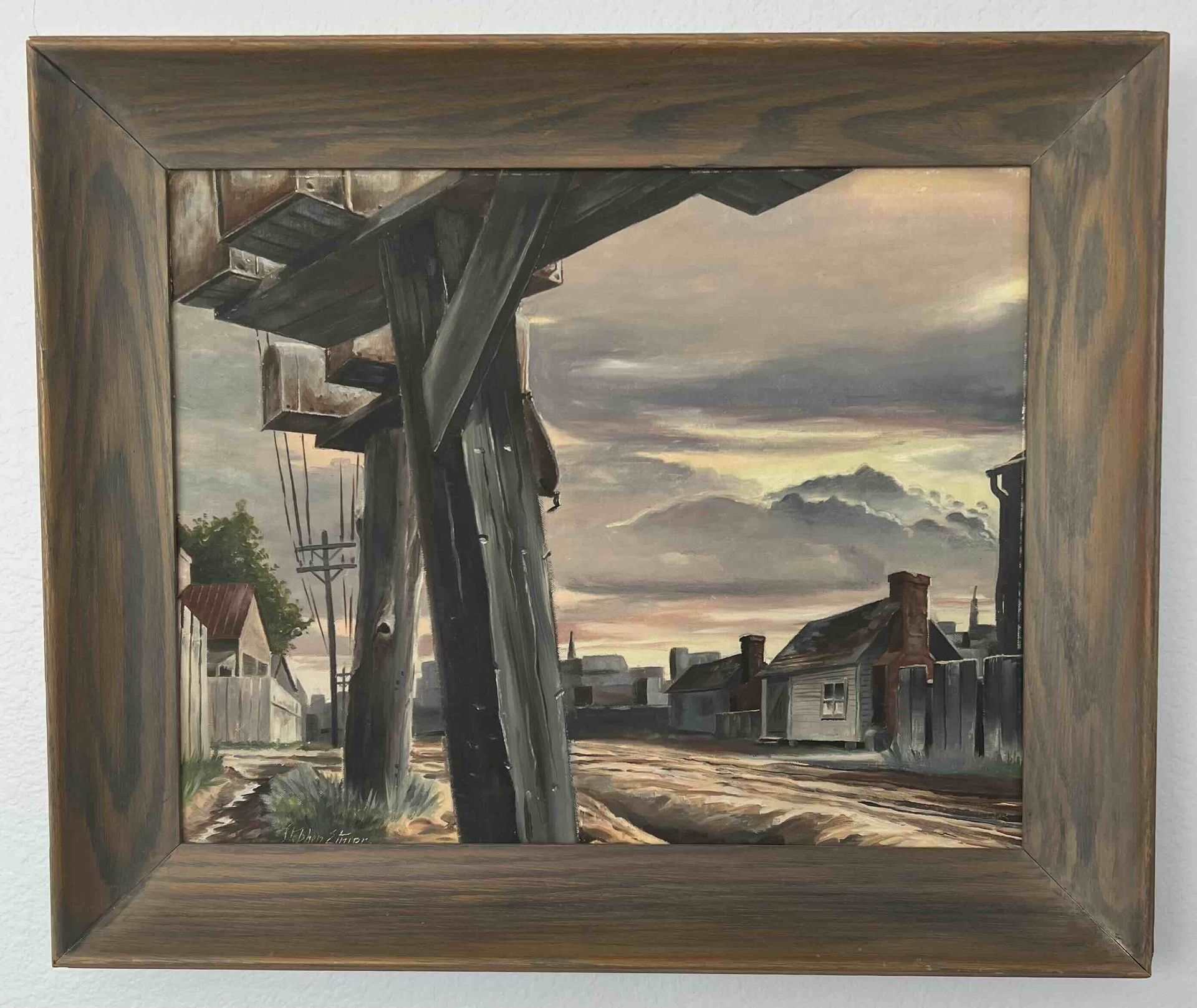 Old Oil Painting On Board Attributed To Stephen Etnier