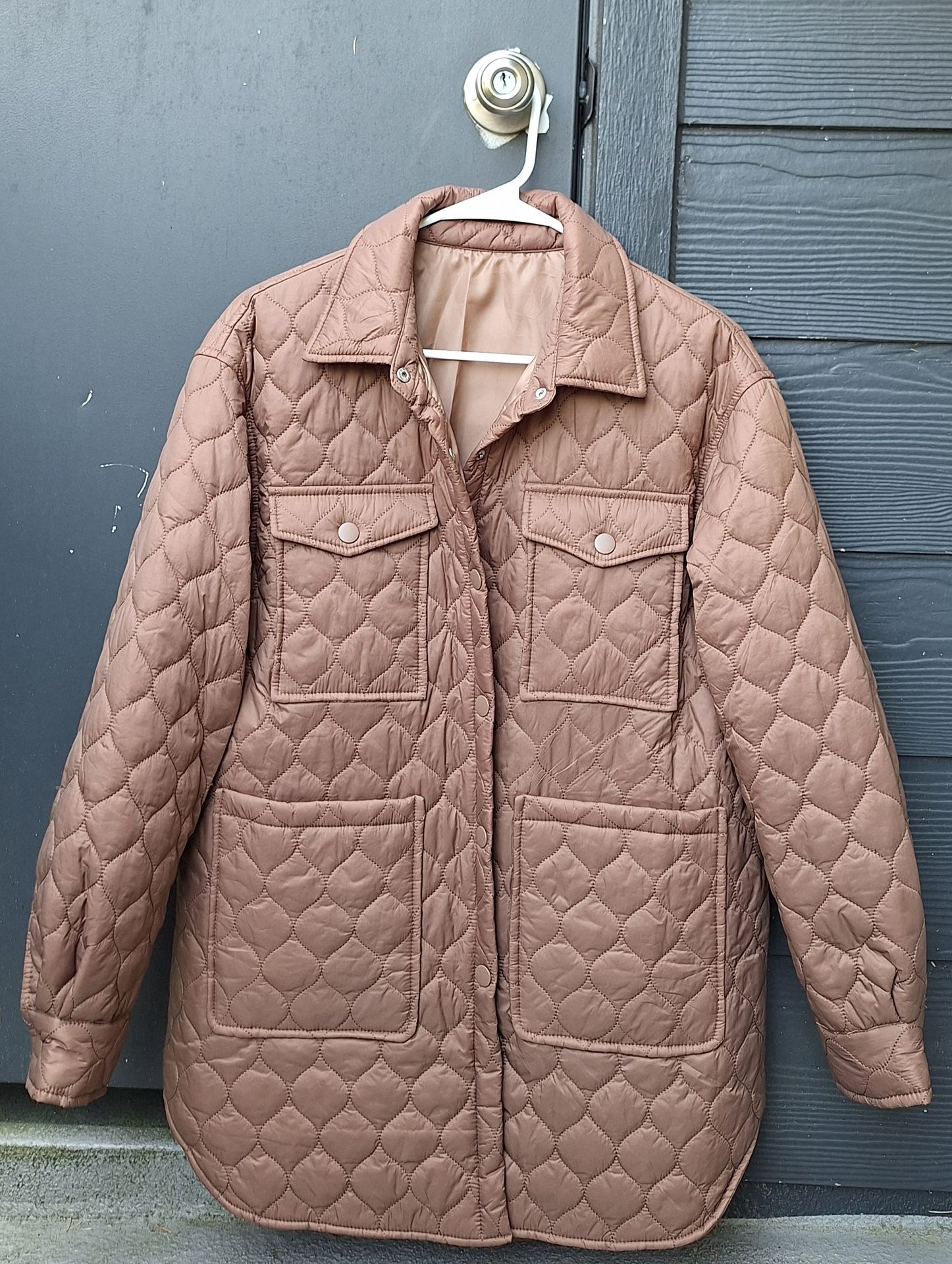 Quilted oversized jacket