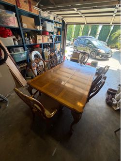 Wooden dining table