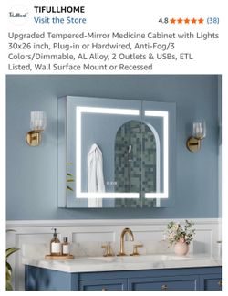 Bathroom mirror cabinet 30x26
