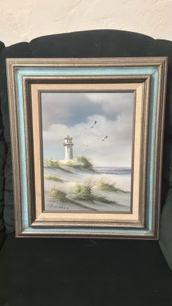 Vintage Lighthouse Oil Painting 🎨