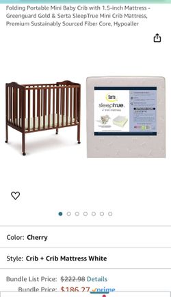 Lightly Used Foldable Crib W/ 3" Matress