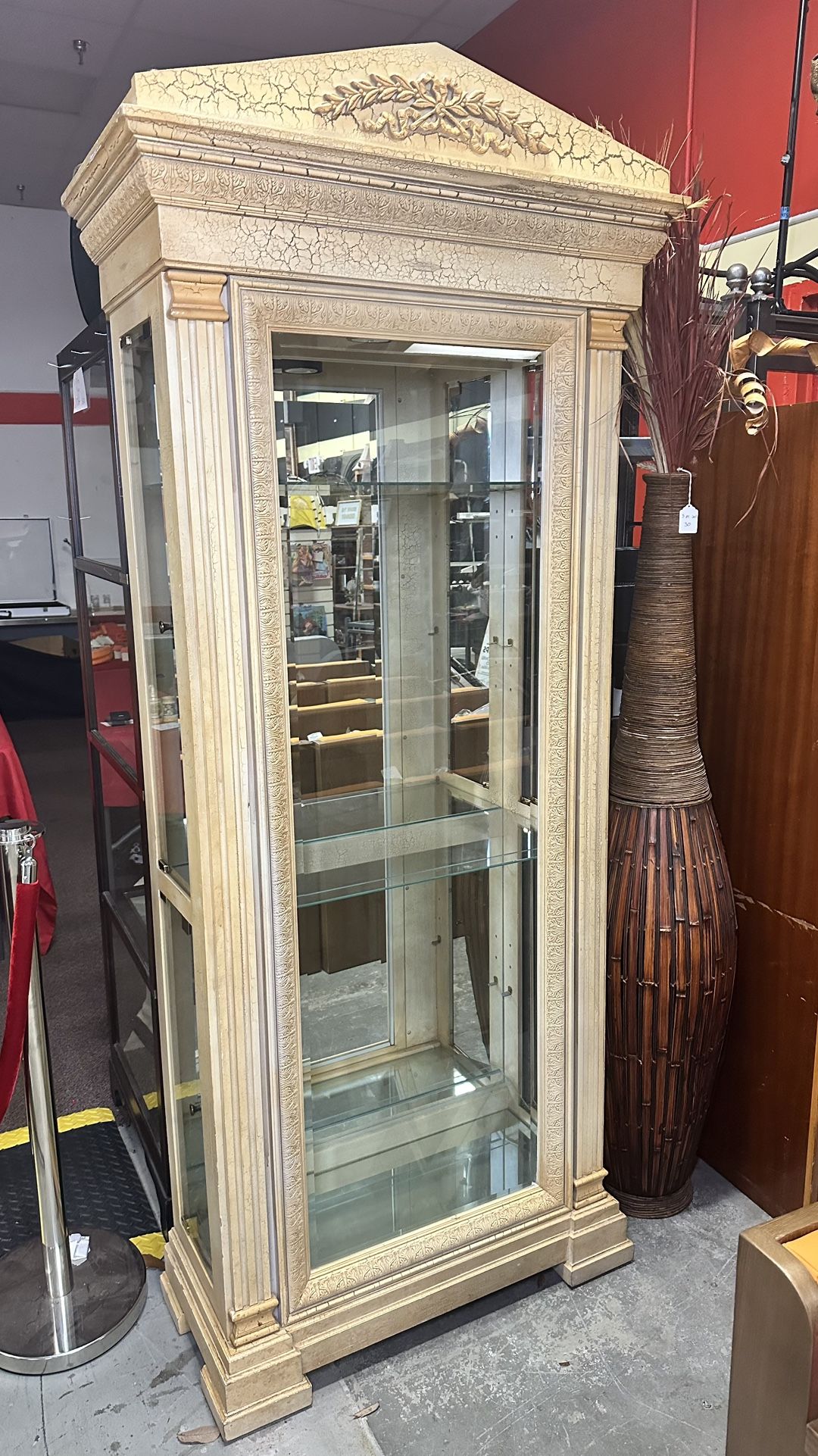 Roman Inspired Curio Cabinet