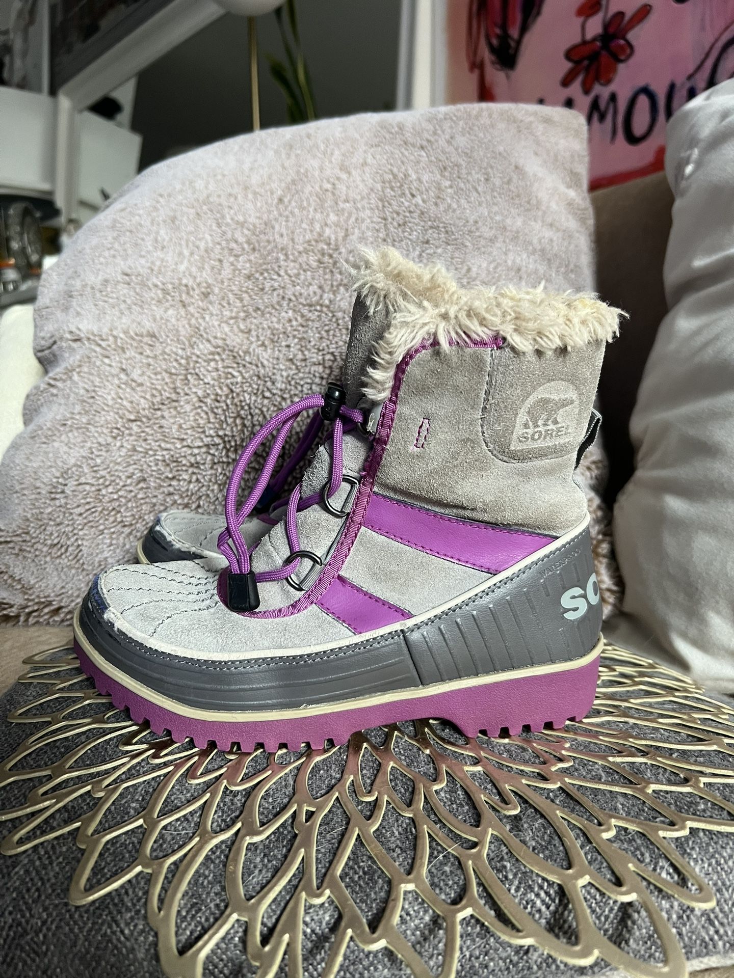 Sorel Youth Snow Waterproof Boots Size 3