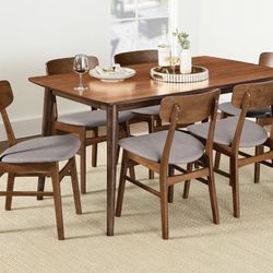 Mid Century Dining Set *new* (table + chairs) 