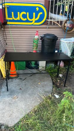 Black Metal Desk or Utility Table