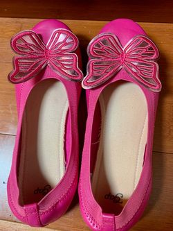 Beautiful pink flat ballet girl shoes size 3