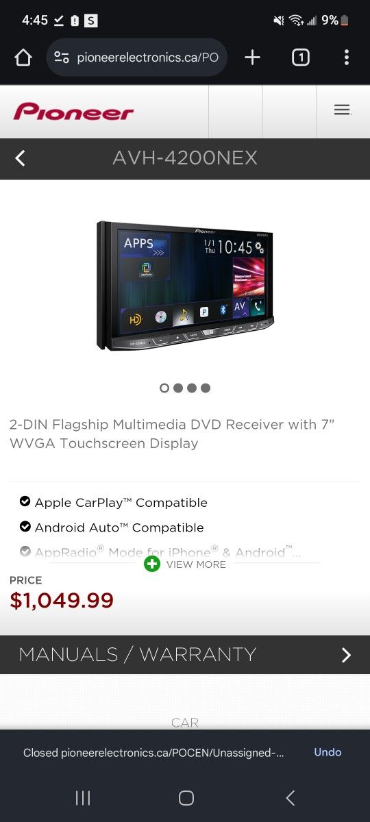 Brand New In Box Pioneer AVH2400NEX Double Din Radio Touchscreen Worth At Least $800 I'm Only Asking $360