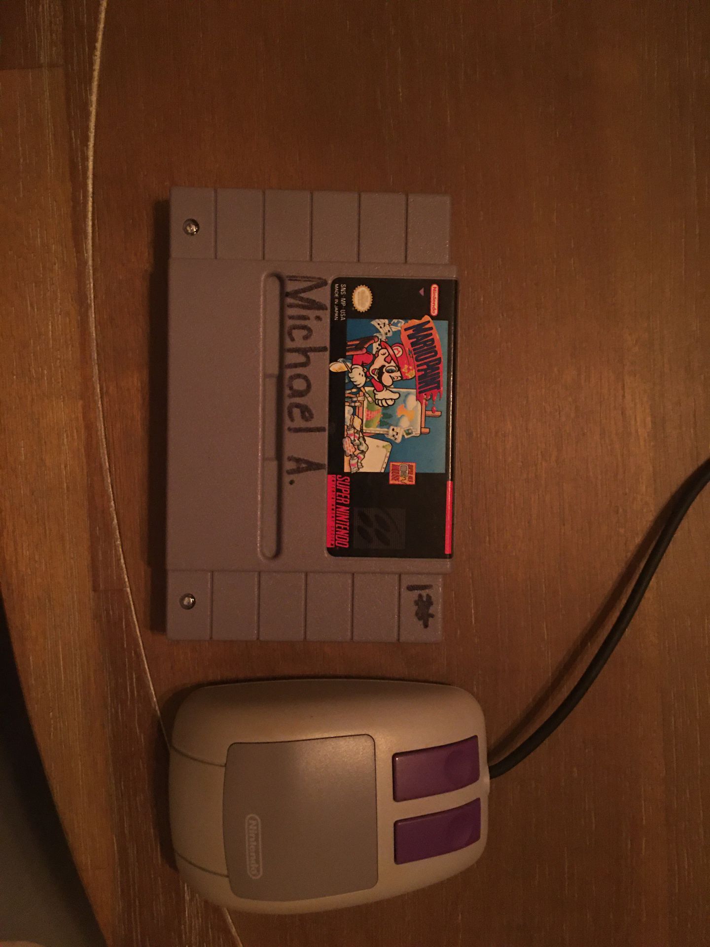 Super Nintendo Mario paint with mouse