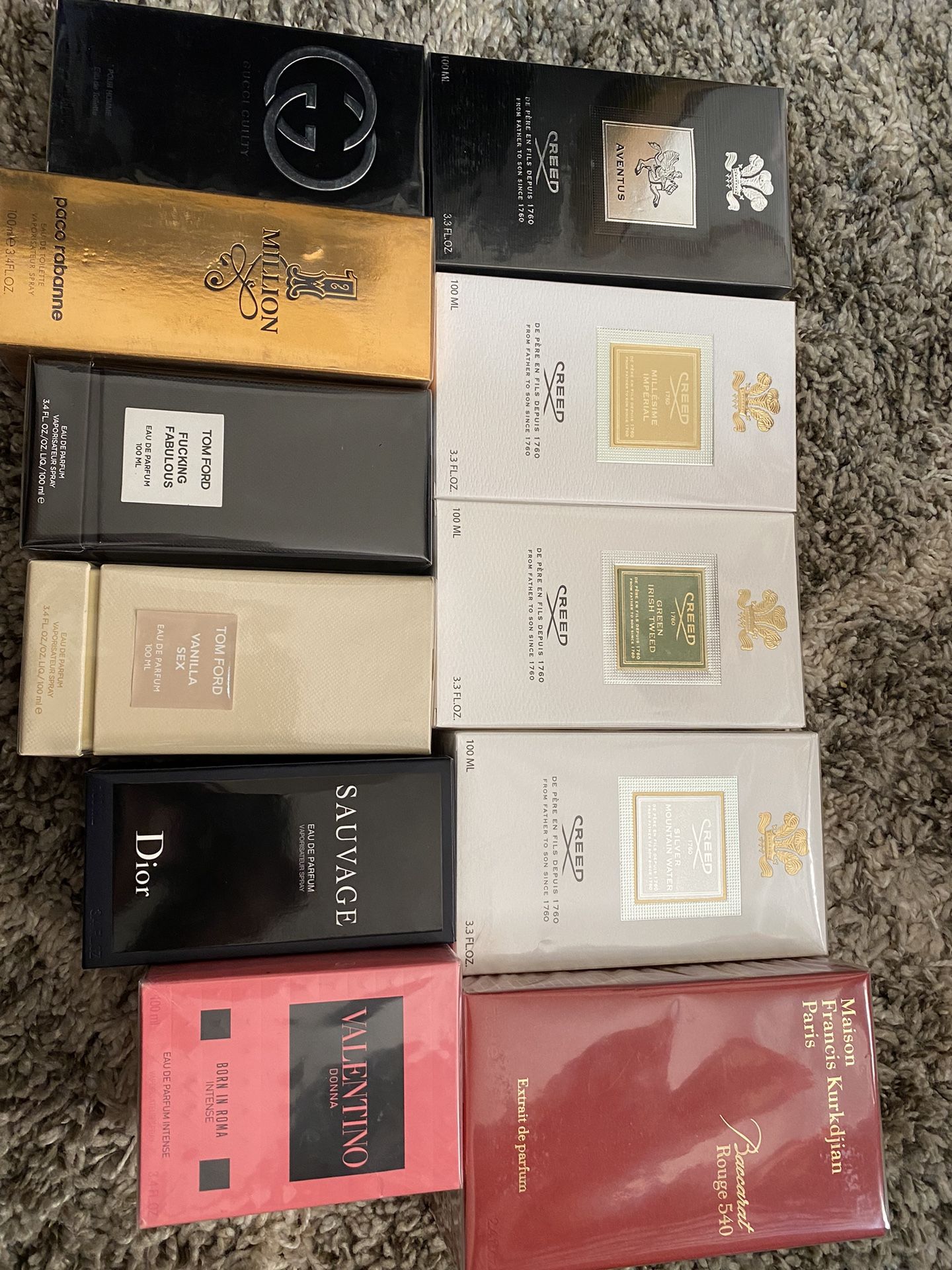 colognes/ fragrances (10-$500)