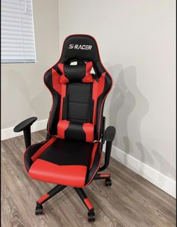 game office chairs red & blue