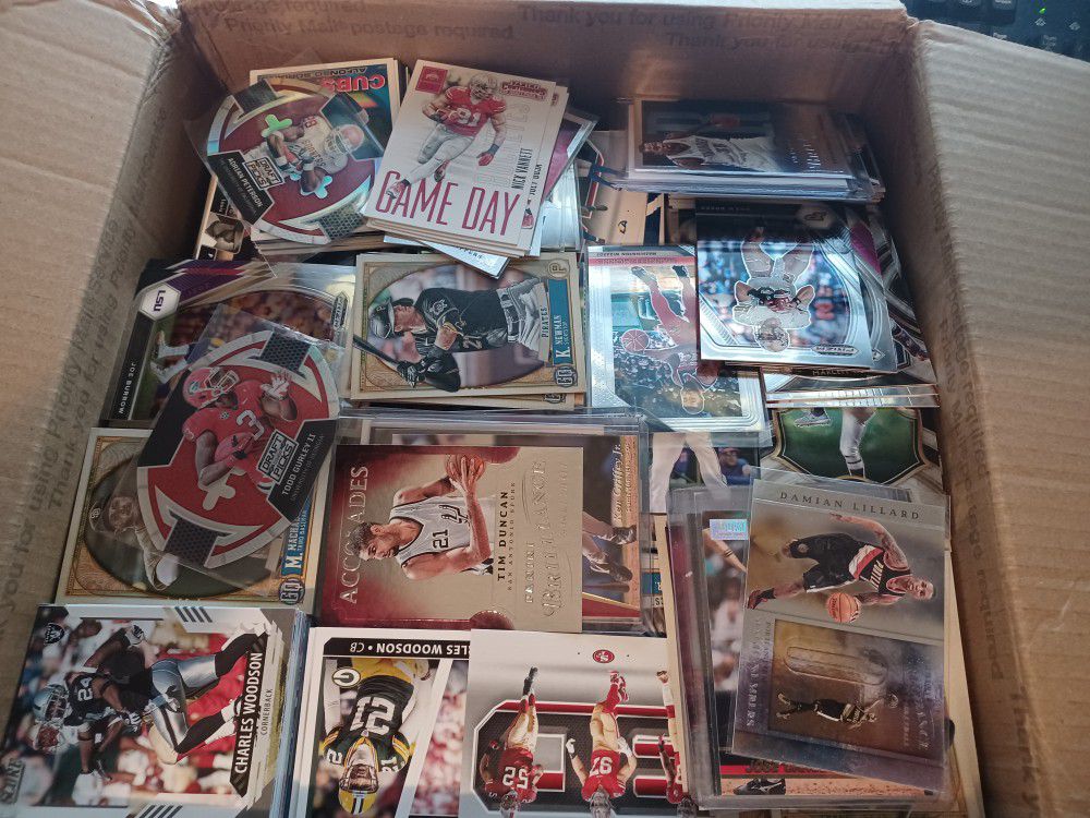 Large Box Of Sports Cards 