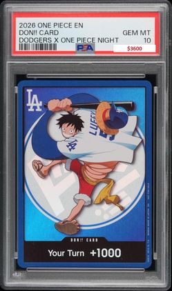 One Piece x Dodger Don!! 2026 Promo Card PSA 10