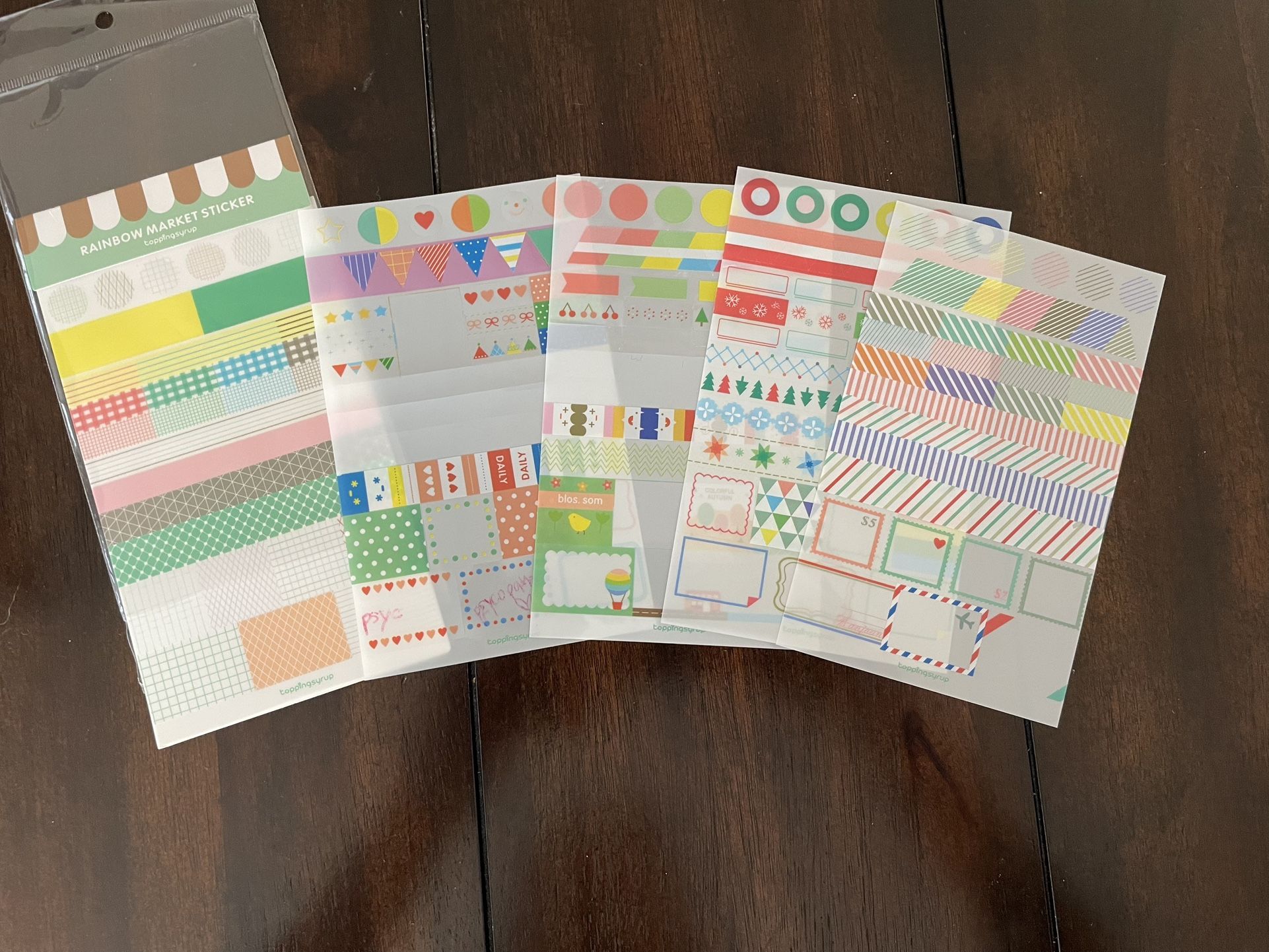 Rainbow Market Sticker Pack