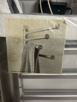 IKEA mounted stainless towel rack