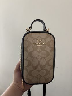Coach Signature Canvas Eva Phone crossbody Bag