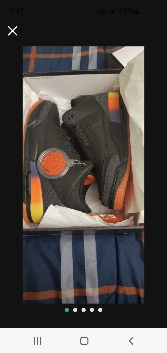Jordan Retro 3 J Balvin Size 9 New! Please Read My Description Before Asking Me Any Questions Thank You!  NO TRADES. 