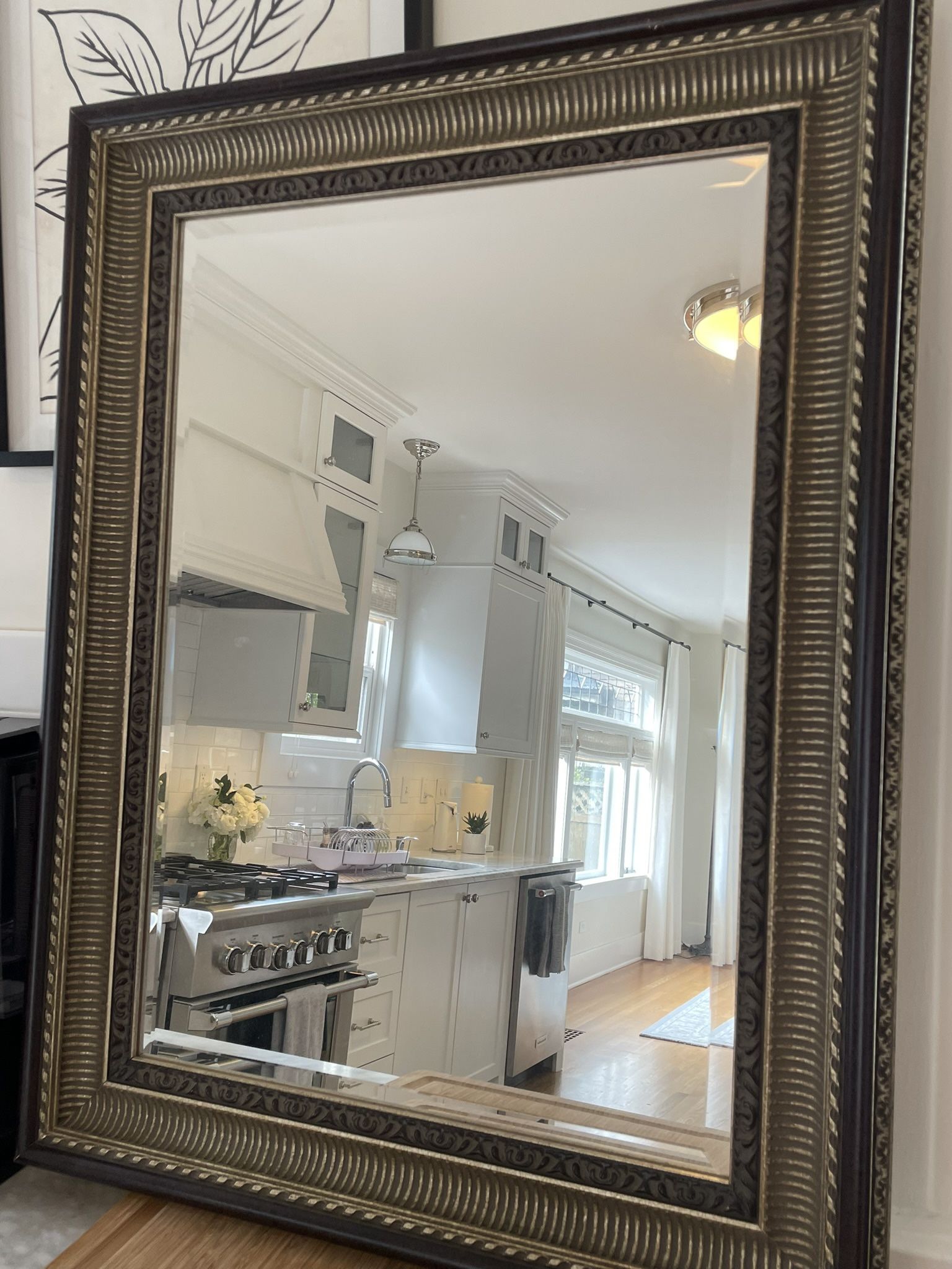 Antiqued Silver/Bronze mirror