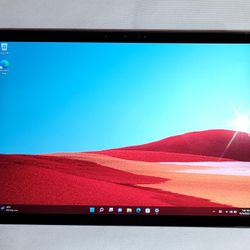 VERY NICE Black MICROSOFT SURFACE PRO X WINDOWS 11 TABLET 128GB