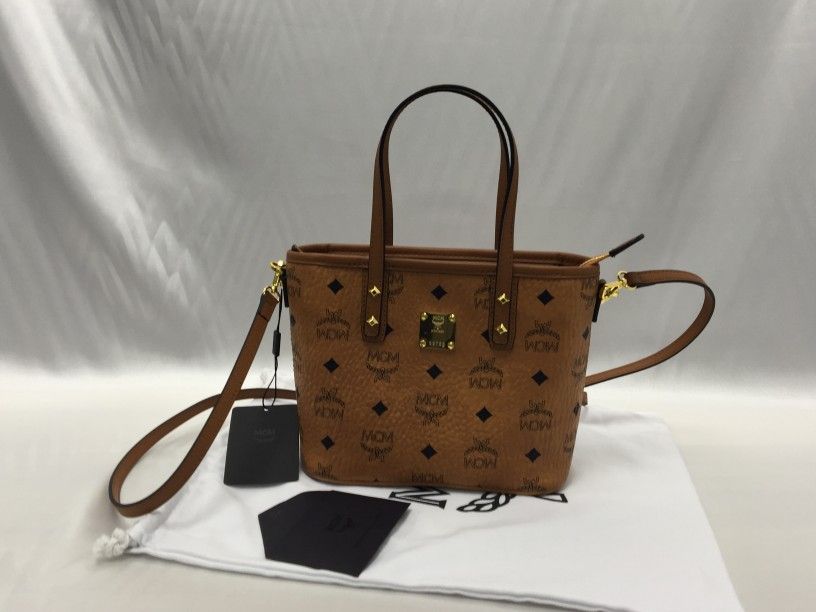MCM Aren Top-Zip Shopper in Visetos Size Mini