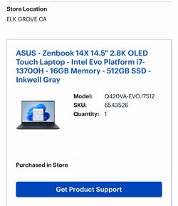 ASUS ZENBOOK OLED TOUCH LAPTOP
