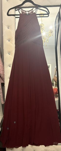 Levkoff Burgundy Gown