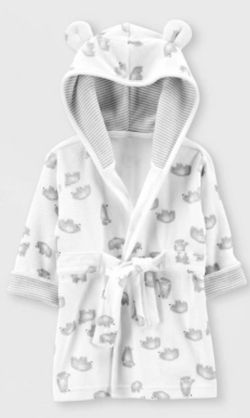Carters Bear Bath Robe 0-9 Months