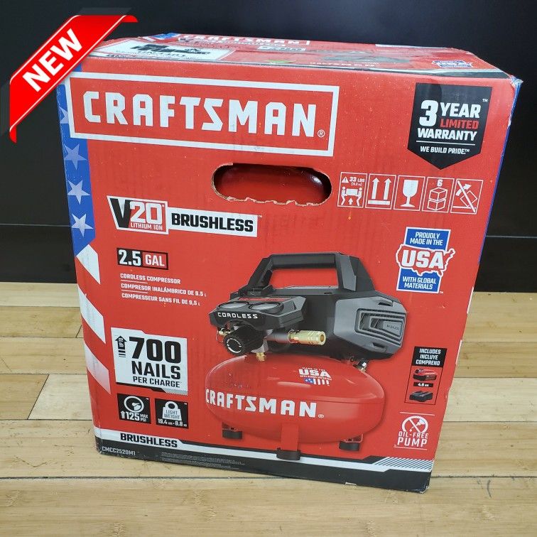 Craftsman 20V CMCC2520MQ 2.5Gal Cordless Compressor Kit