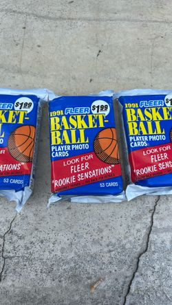 1991 Fleer Basketball 53 Card Sealed Jumbo Cello Pack Rookie Sensation-Jordan’s?