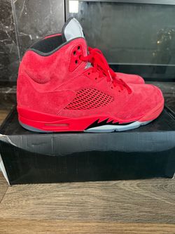 Jordan Air Jordan 5 Red Suede Mid Top Lace Up Men’s Sneakers Size 10
