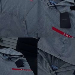 Large Prada hooded sweatshirt